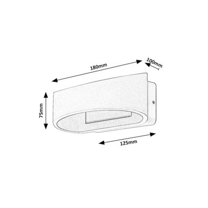 Rabalux - Aplique LED de pared para exterior, 9W/230V, IP54, marrón