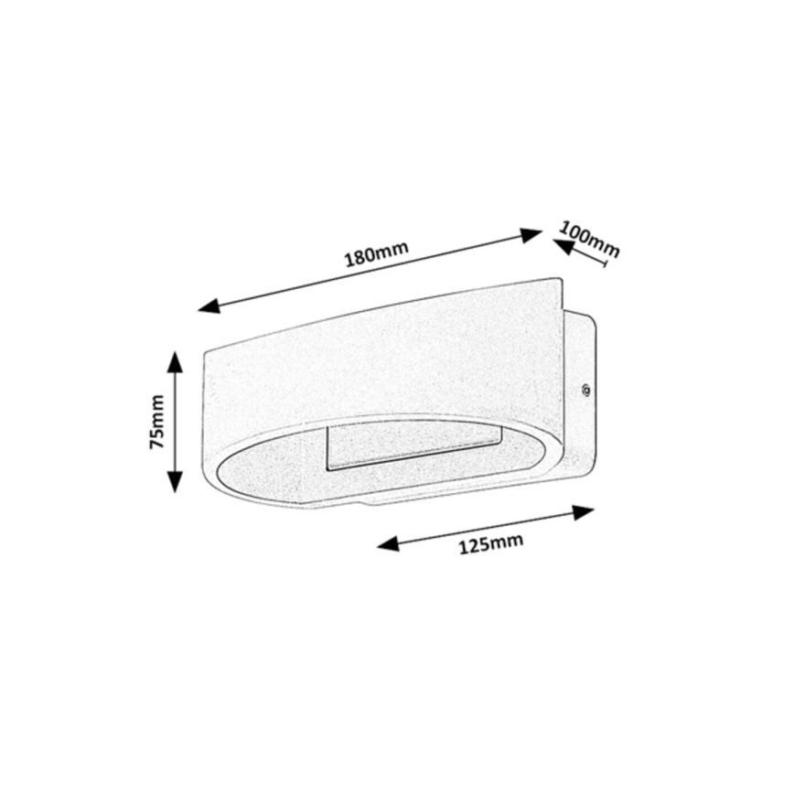 Rabalux - Aplique LED de pared para exterior, 9W/230V, IP54, marrón