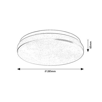 Rabalux - Plafón LED de techo para baño LED/18W/230V 3000/4000/6000K IP44 Ø 28,5 cm