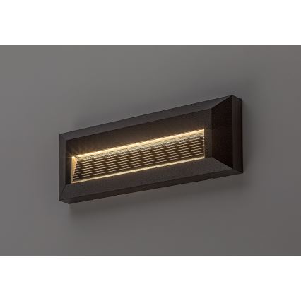 Rabalux - Aplique de pared para exterior LED/6W/230V IP65 negro