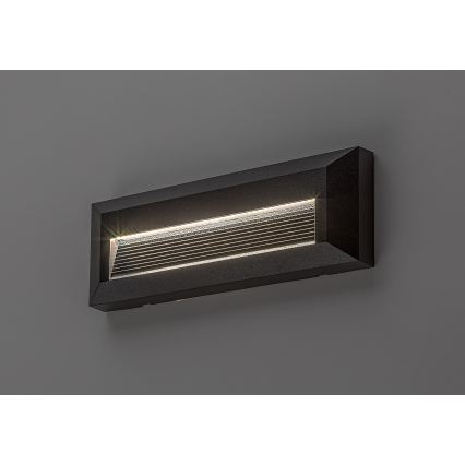Rabalux - Aplique de pared para exterior LED/6W/230V IP65 negro
