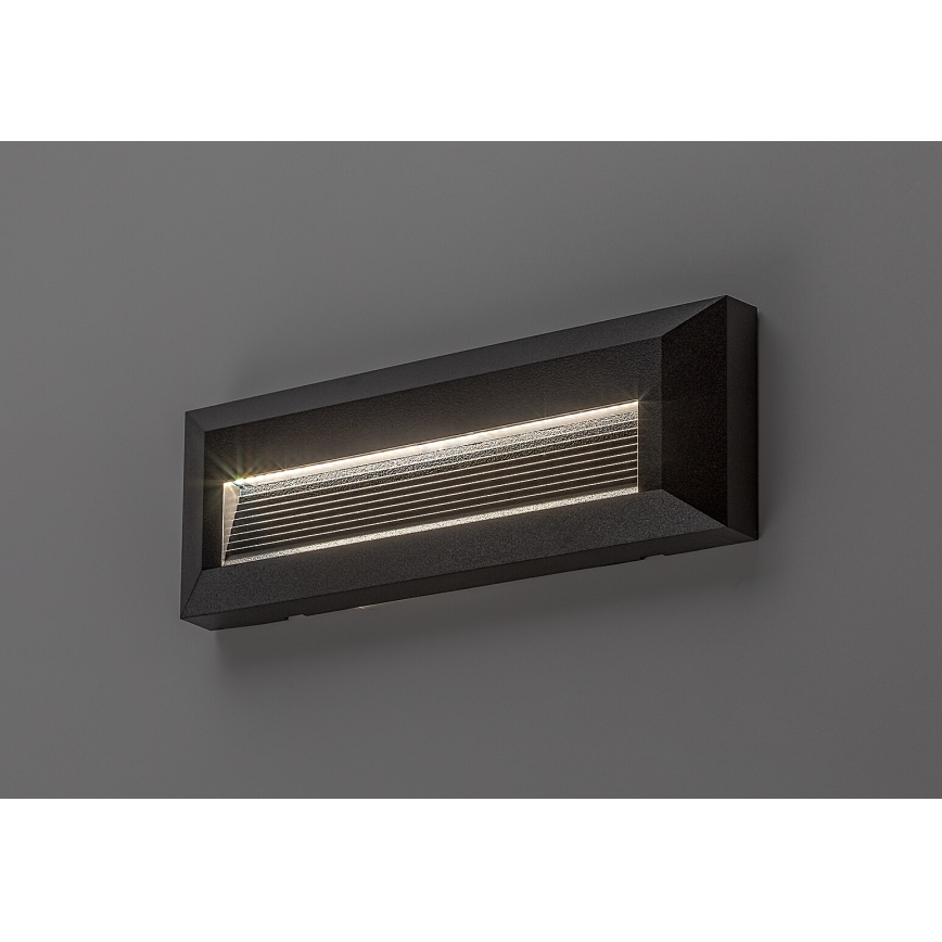 Rabalux - Aplique de pared para exterior LED/6W/230V IP65 negro