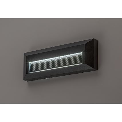 Rabalux - Aplique de pared para exterior LED/6W/230V IP65 negro