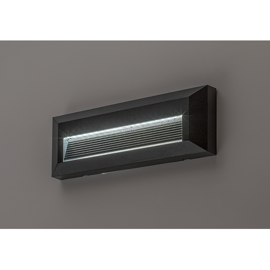 Rabalux - Aplique de pared para exterior LED/6W/230V IP65 negro