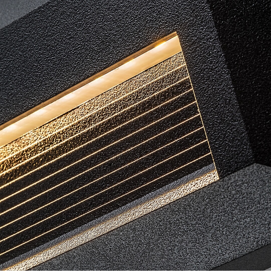 Rabalux - Aplique de pared para exterior LED/6W/230V IP65 negro