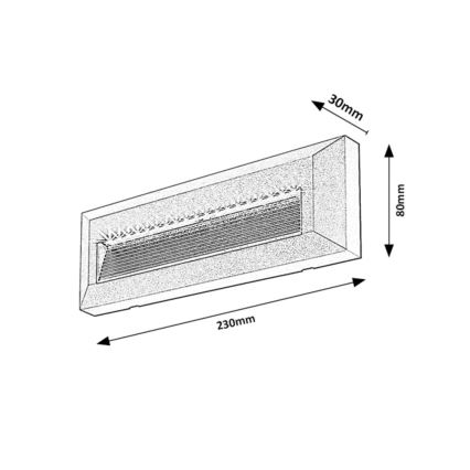 Rabalux - Aplique de pared para exterior LED/6W/230V IP65 negro