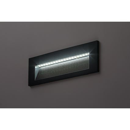 Rabalux - Aplique de pared exterior LED/6W/230V IP65 negro