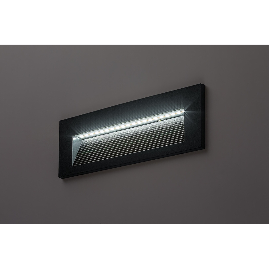 Rabalux - Aplique de pared exterior LED/6W/230V IP65 negro