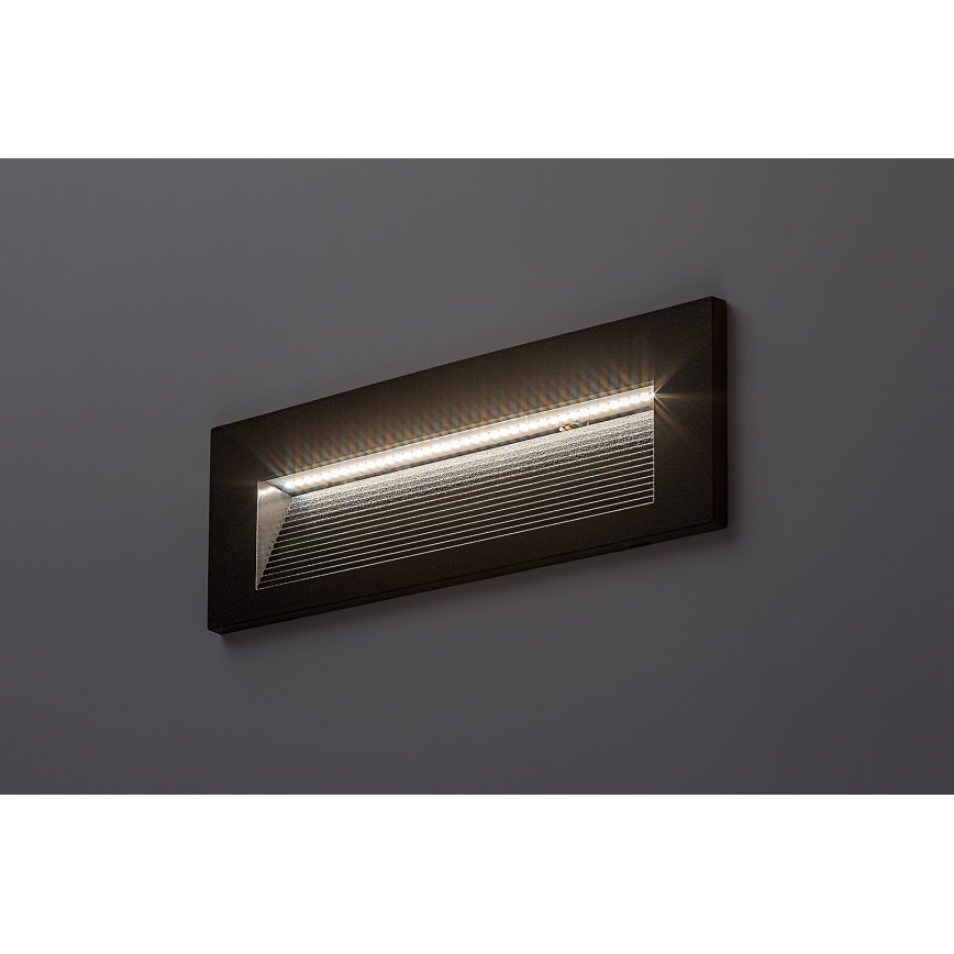 Rabalux - Aplique de pared exterior LED/6W/230V IP65 negro
