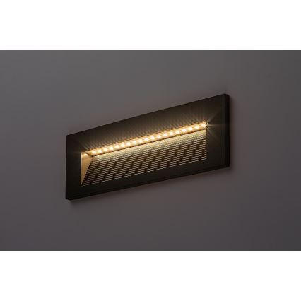Rabalux - Aplique de pared exterior LED/6W/230V IP65 negro