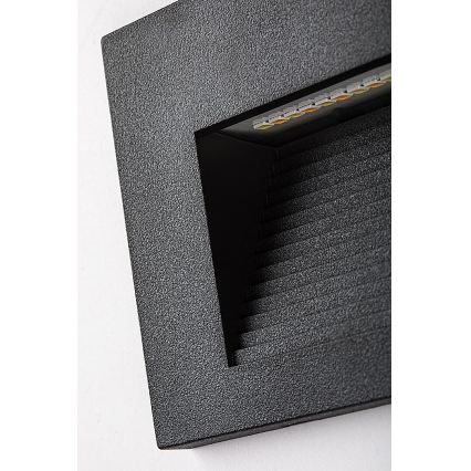 Rabalux - Aplique de pared exterior LED/6W/230V IP65 negro