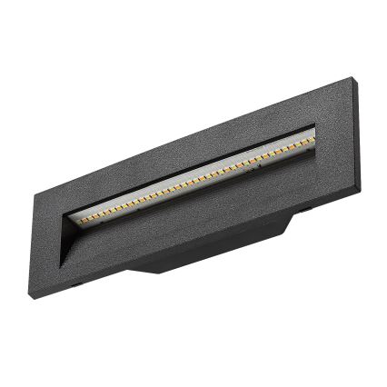 Rabalux - Aplique de pared exterior LED/6W/230V IP65 negro