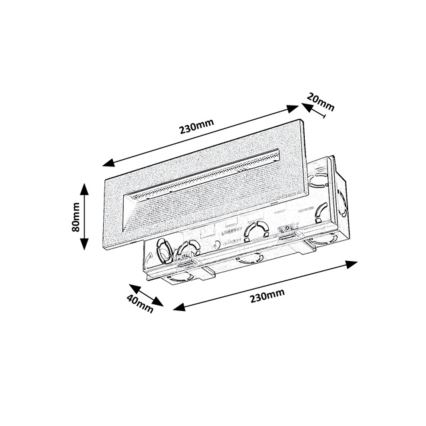 Rabalux - Aplique de pared exterior LED/6W/230V IP65 negro