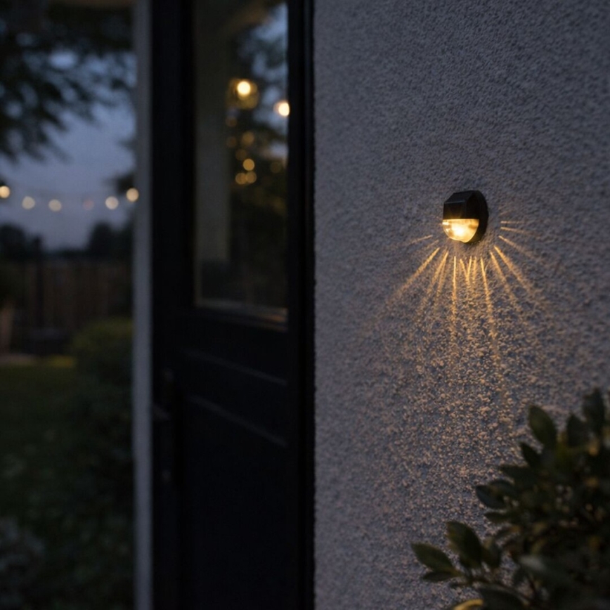 Rabalux - Pack de 2 apliques solares de pared LED/0,06W/1,2V 300 mAh IP44