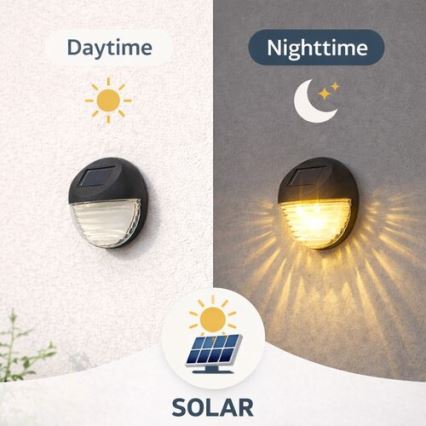 Rabalux - Pack de 2 apliques solares de pared LED/0,06W/1,2V 300 mAh IP44