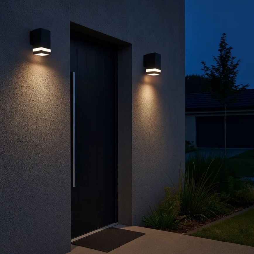 Rabalux - Aplique de pared LED para exterior LED/9W/230V IP65 antracita