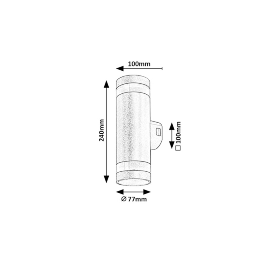 Rabalux - Aplique de pared exterior LED/16W/230V IP65 marrón