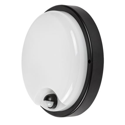 Rabalux - Aplique LED exterior con sensor LED/18W/230V IP65 negro