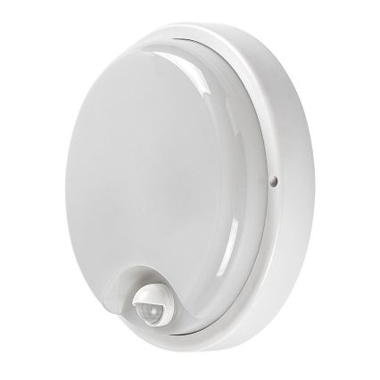 Rabalux - Aplique de pared LED para exterior con sensor, 18 W, 230 V, IP65, blanco