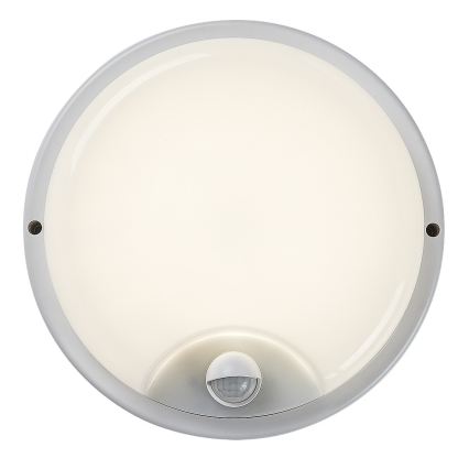 Rabalux - Aplique de pared LED para exterior con sensor, 18 W, 230 V, IP65, blanco