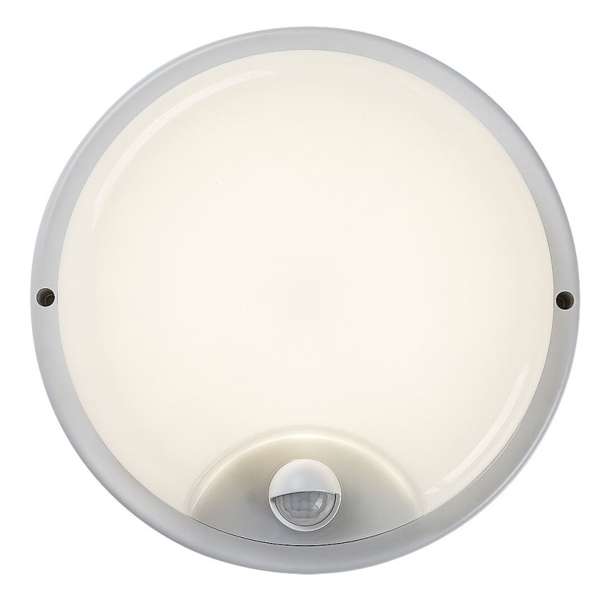 Rabalux - Aplique de pared LED para exterior con sensor, 18 W, 230 V, IP65, blanco