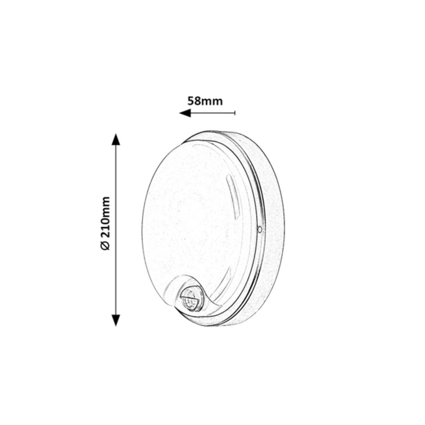 Rabalux - Aplique de pared LED para exterior con sensor, 18 W, 230 V, IP65, blanco