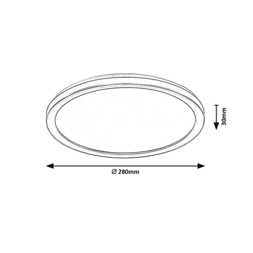 Rabalux - Plafón de exterior regulable LED/15W/230V Wi-Fi Tuya 2700-6500K IP44 + mando a distancia