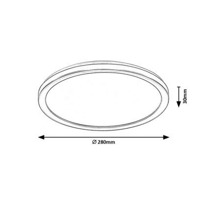 Rabalux - Plafón de exterior regulable LED/15W/230V Wi-Fi Tuya 2700-6500K IP44 + mando a distancia