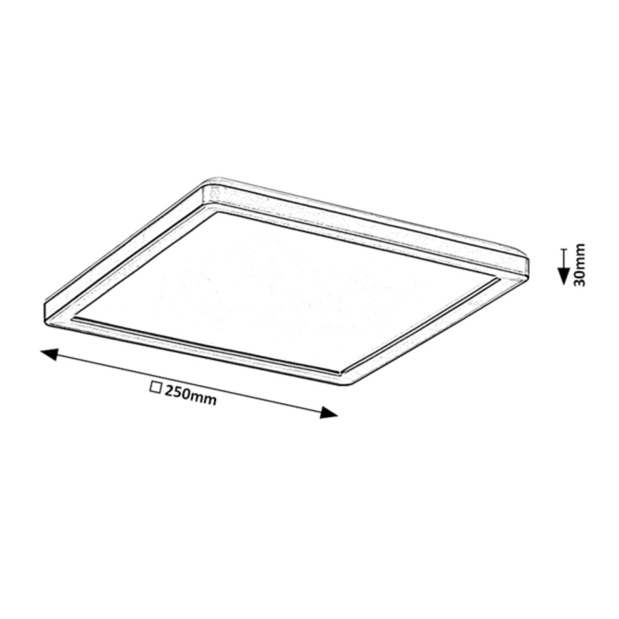 Rabalux - Plafón de exterior regulable LED/15W/230V Wi-Fi Tuya 2700-6500K IP44 + Control remoto