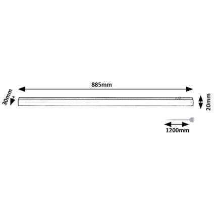 Rabalux - Lámpara LED debajo del gabinete LED/13W/230V 4000K 88 cm