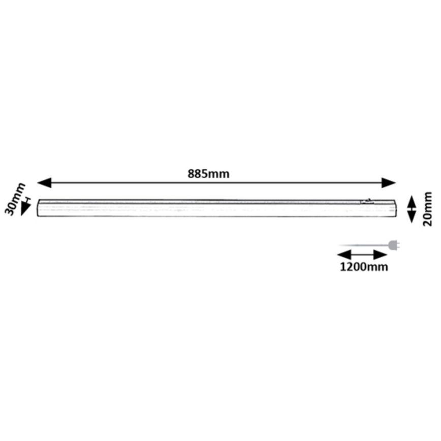 Rabalux - Lámpara LED debajo del gabinete LED/13W/230V 4000K 88 cm