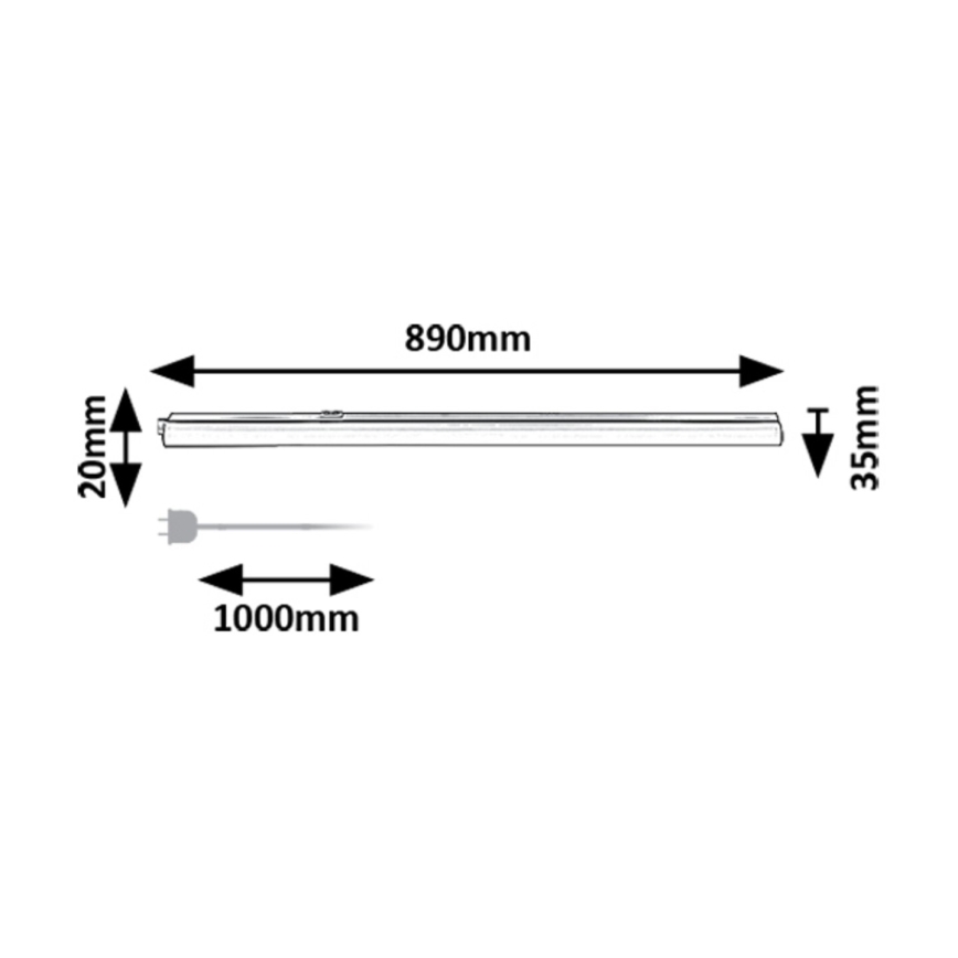 Rabalux - Lámpara LED para bajo mueble de cocina BAREG LED/12W/230V 3000/4000K blanco
