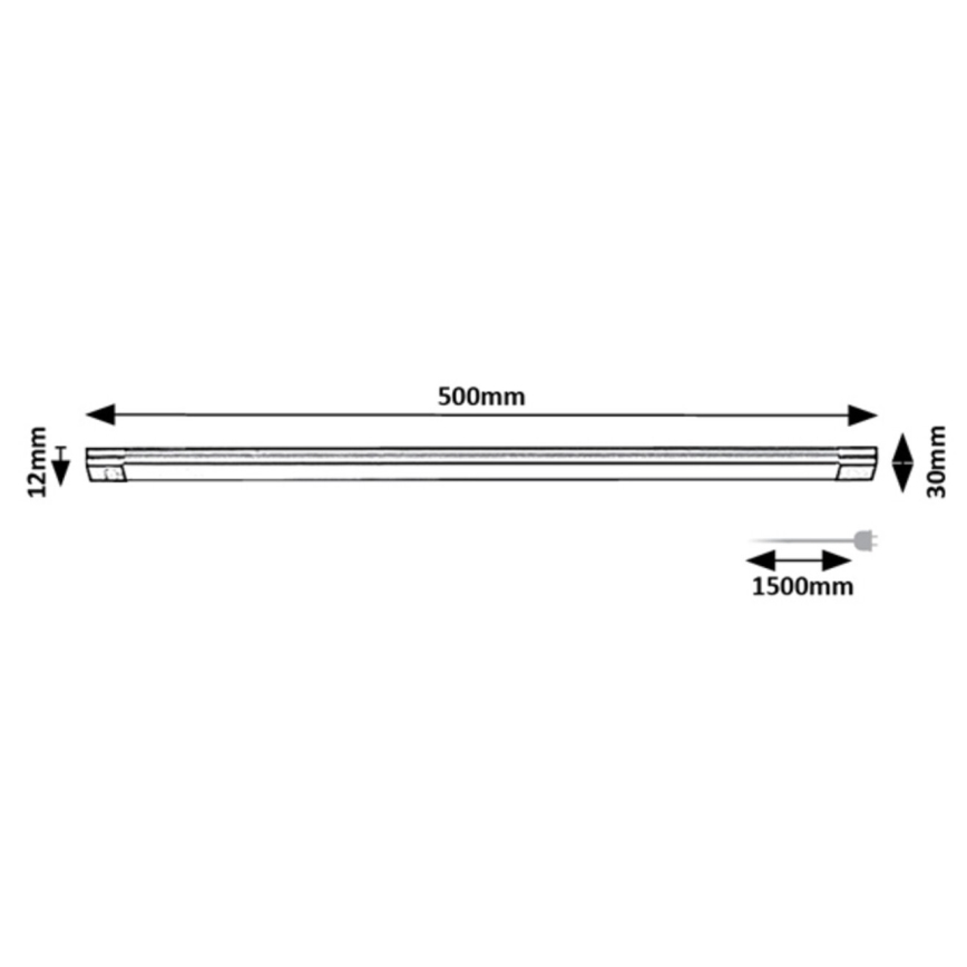 Rabalux - Lámpara LED regulable bajo mueble de cocina con sensor LED/8W/230V 3000K 50 cm