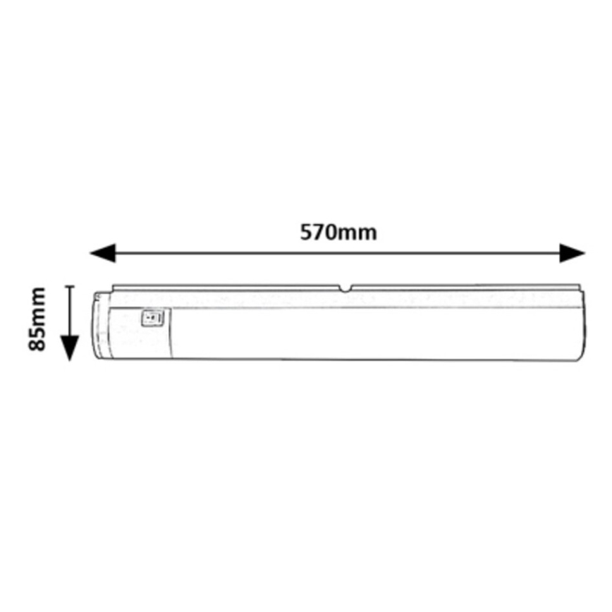 Rabalux - Lámpara LED para debajo del mueble de cocina con enchufe LED/17W/230V 4000K IP44 blanco 57 cm