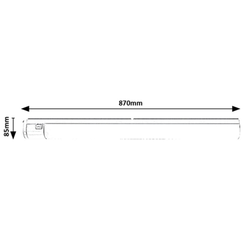 Rabalux - Iluminación LED bajo mueble con toma LED/20W/230V 4000K IP44 blanco 87 cm