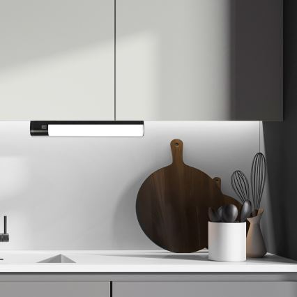Rabalux - Lámpara LED para debajo del mueble de cocina con enchufe LED/17W/230V 4000K IP44 negro 57 cm
