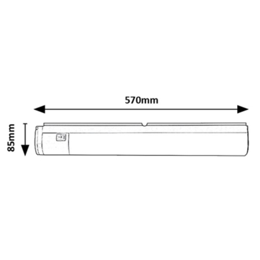 Rabalux - Lámpara LED para debajo del mueble de cocina con enchufe LED/17W/230V 4000K IP44 negro 57 cm