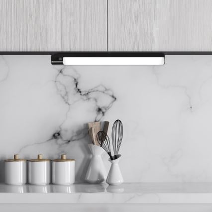 Rabalux - Iluminación LED bajo mueble con toma LED/20W/230V 4000K IP44 negro 87 cm