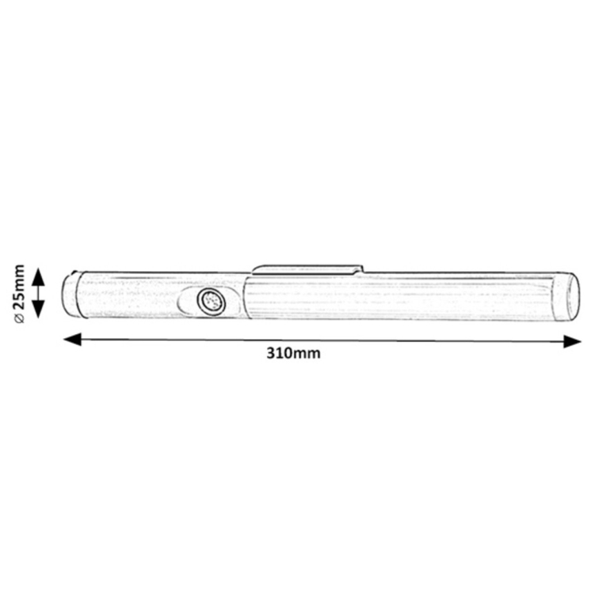 Rabalux - Lámpara LED para debajo del mueble con sensor LED/3W/3,7V 4000K 1800 mAh