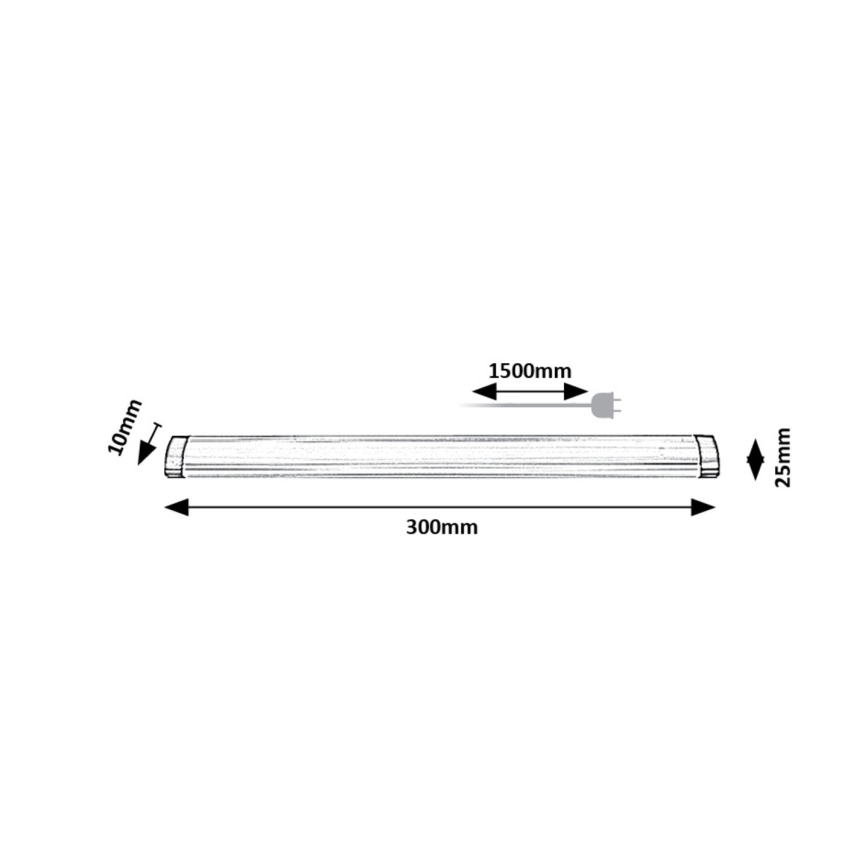 Rabalux - Luz LED regulable bajo el mueble de cocina LED/3W/230V 4000K 30 cm