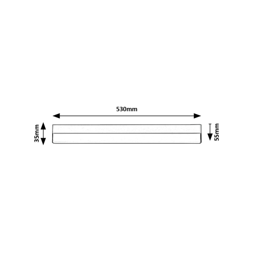 Rabalux - Lámpara LED debajo del gabinete LED/14W/230V 4000K 53 cm negro