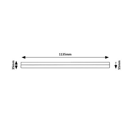 Rabalux - Lámpara LED debajo del gabinete LED/24W/230V 4000K 113 cm negro