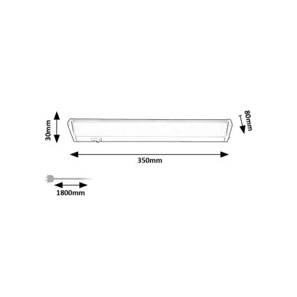 Rabalux - Luz LED bajo el mueble de cocina LED/5W/230V 4000K plata
