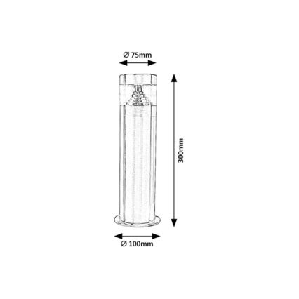 Rabalux - LED Lámpara de exterior LED/7W/230V 30 cm IP54