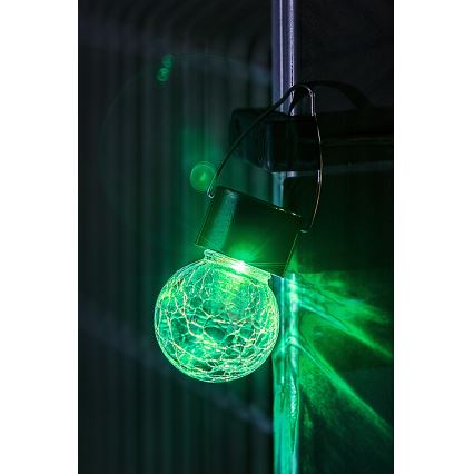 Rabalux - Lámpara solar LED RGB para exterior con interruptor LED/0,06W 60 mAh IP44