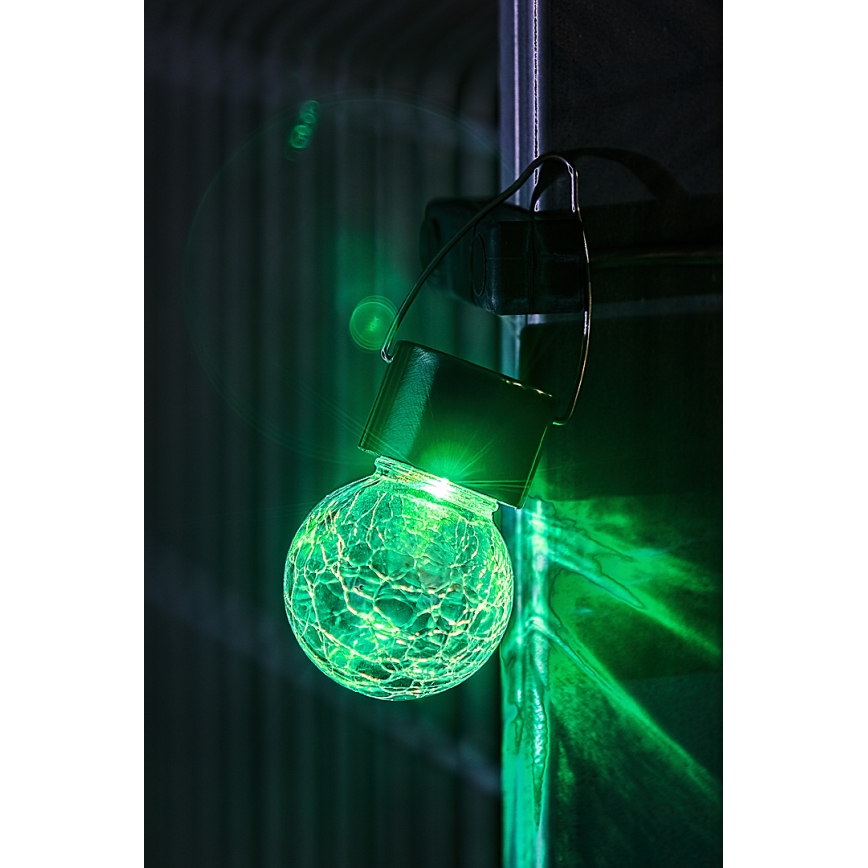Rabalux - Lámpara solar LED RGB para exterior con interruptor LED/0,06W 60 mAh IP44