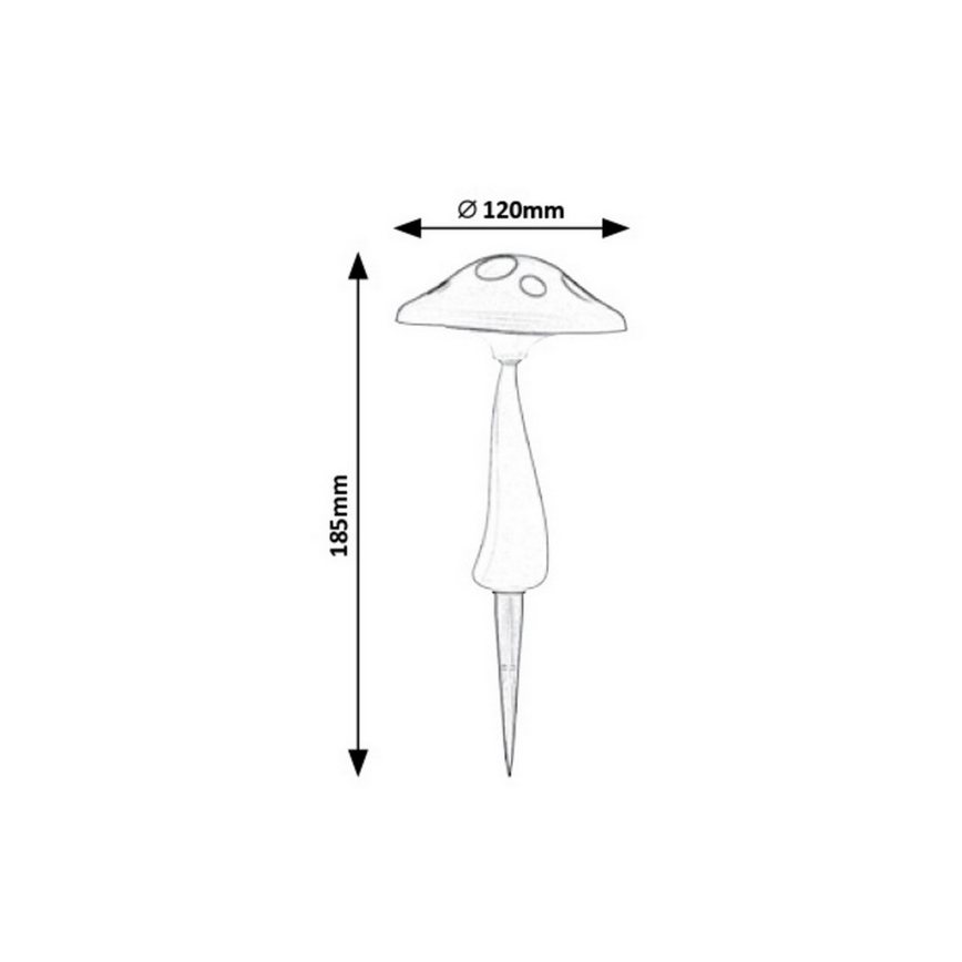 Rabalux - Lámpara solar LED exterior con sensor LED/0,06W/1xAA IP44 300 mAh