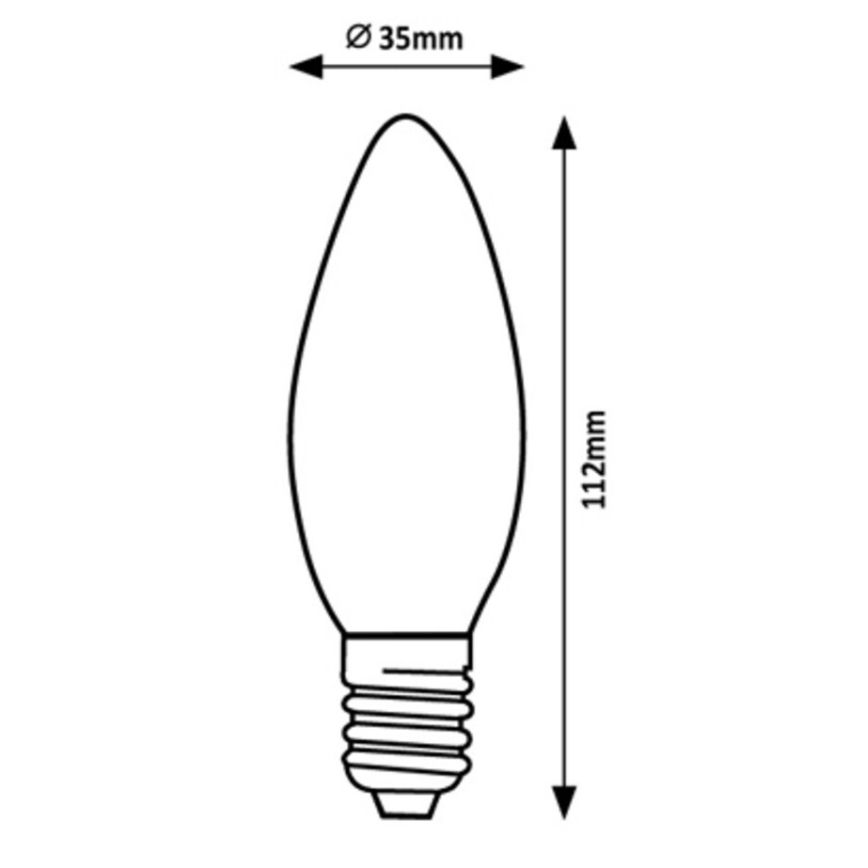Rabalux - Bombilla LED C35 E14/2W/230V 4000K Clase energética A