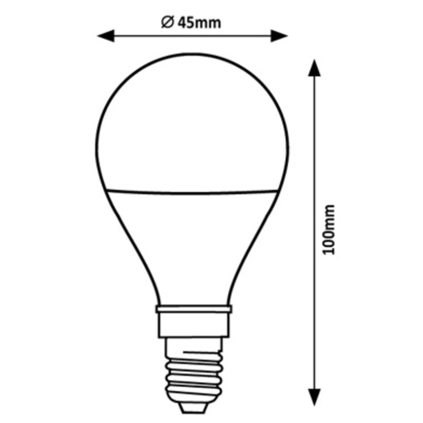 Rabalux - Bombilla LED G45 E14/2W/230V 4000K Clase energética A