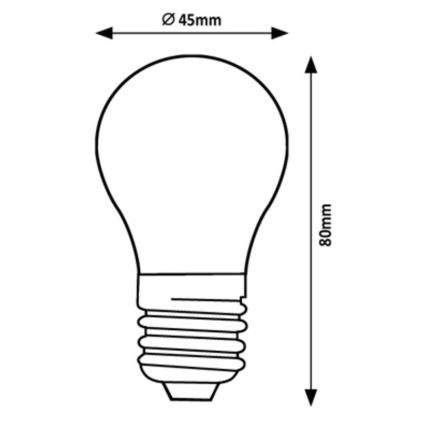 Rabalux - Bombilla LED G45 E27/2W/230V 3000K Clase energética A